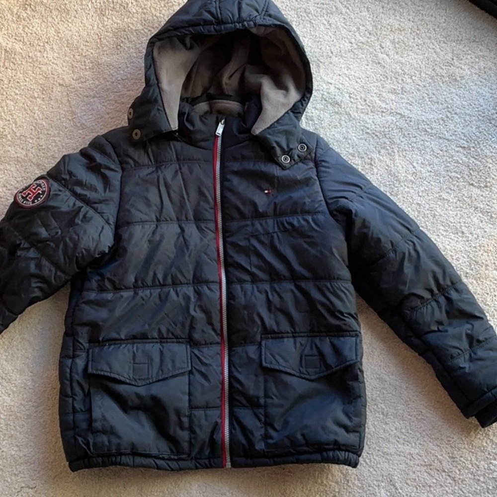 Tommy Hilfiger Boys Navy Blue Puffer Jacket Sz L